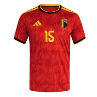 Camiseta Bélgica Thomas Meunier #15 Primera Equipación Replica Mundial 2026 mangas cortas
